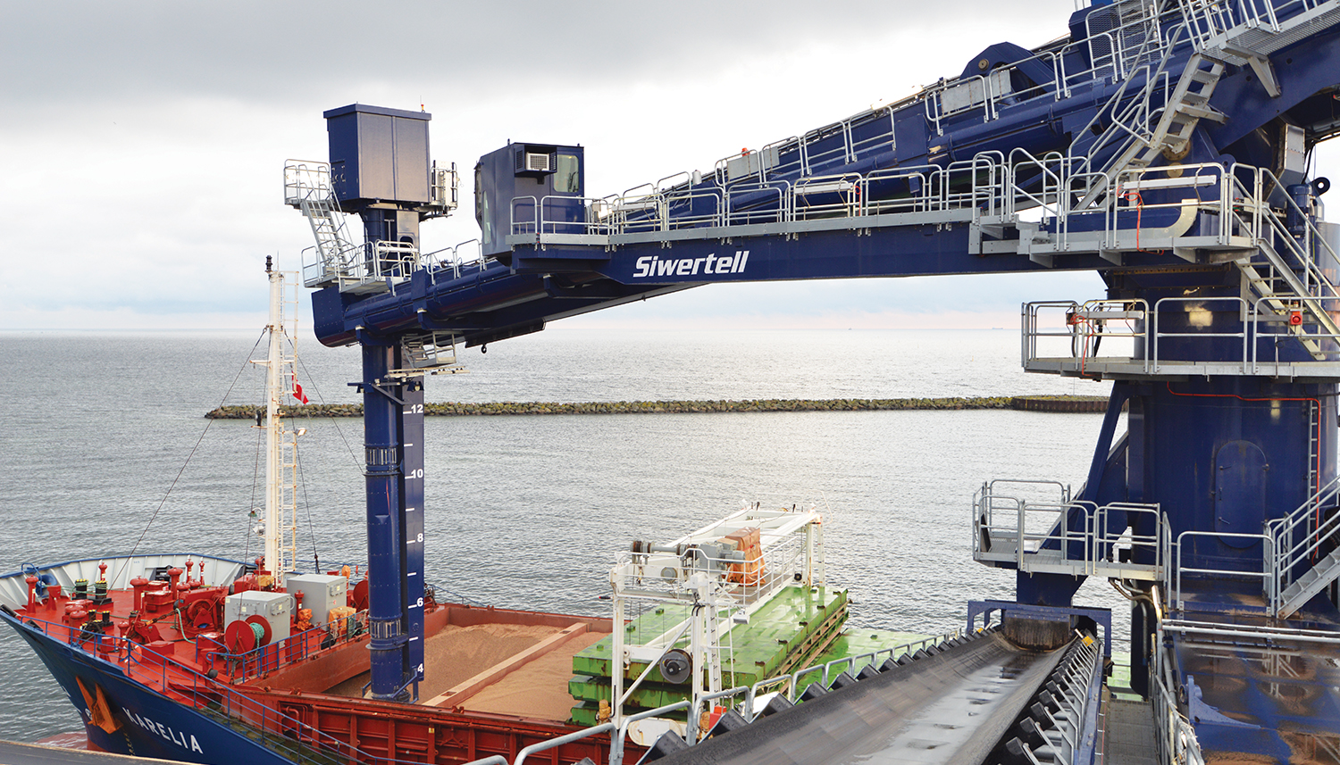 Siwertell Shipunloader在Örsted，丹麦