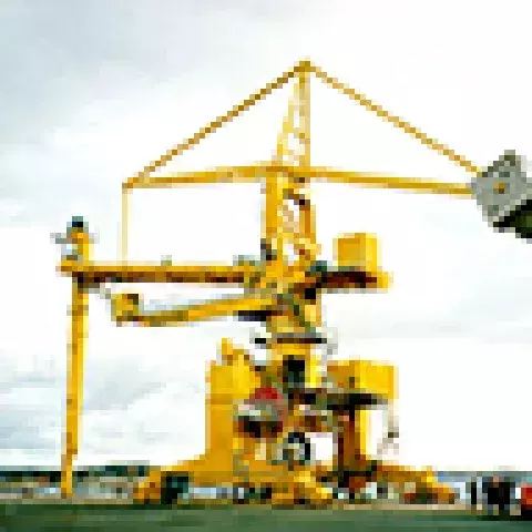 黄色Siwertell卸货机运算